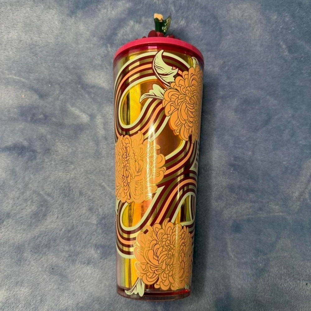 2024 starbucks holiday flower straw cold cup tumbler